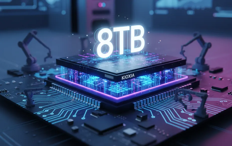 KIOXIA Unveils 8 TB Flash Memory Using 2 mm Assembly Technology