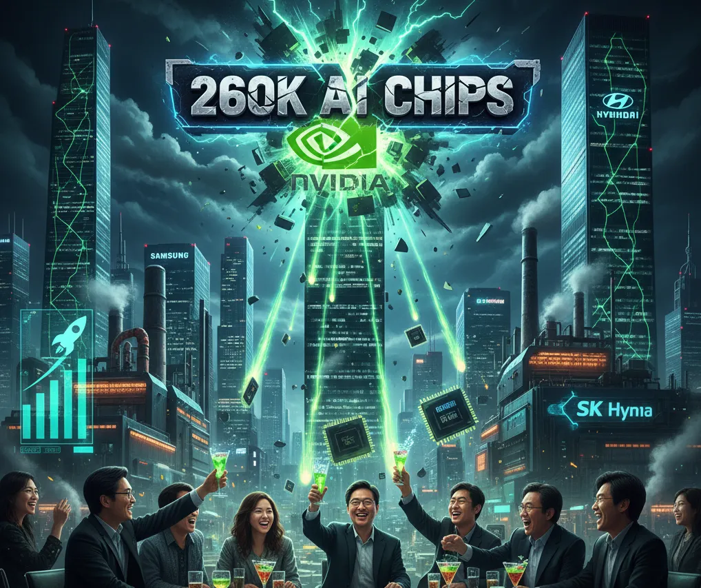 Nvidia'dan Dev Hamle: Güney Kore'ye 260 Bin AI Çipi! Samsung, Hyundai ve SK ile Yapay Zeka Fabrikaları Kuruluyor